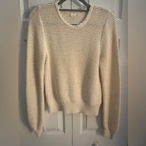 GAP Cream Open Weave Sweater - M Cotton